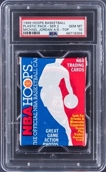 1989 Hoops Basketball Plastic Pack - Series 2 Michael Jordan All Star On Top - PSA GEM MINT 10